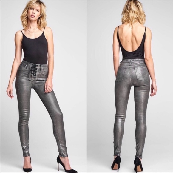 HIGH RISE BULLOCK SKINNY METALLIC JEANS Hudson - Picture 2 of 8